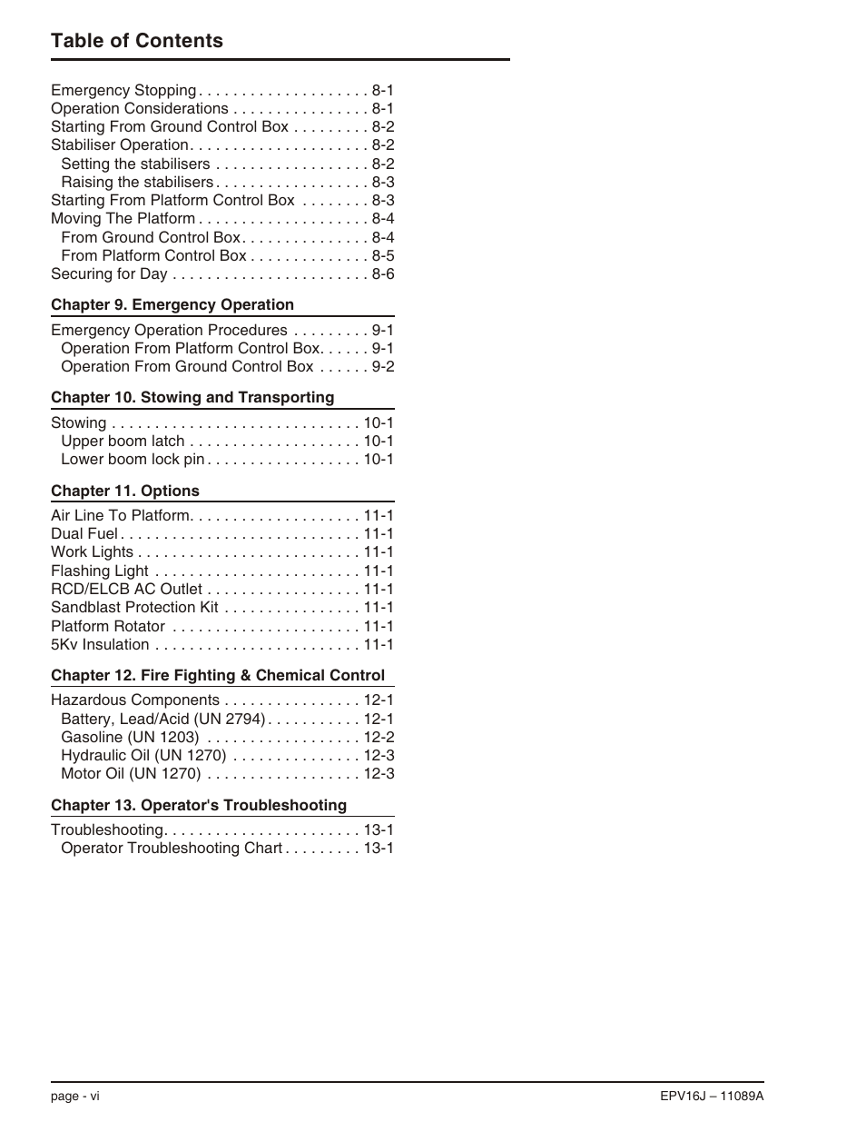 Snorkel EPV16J User Manual | Page 8 / 61