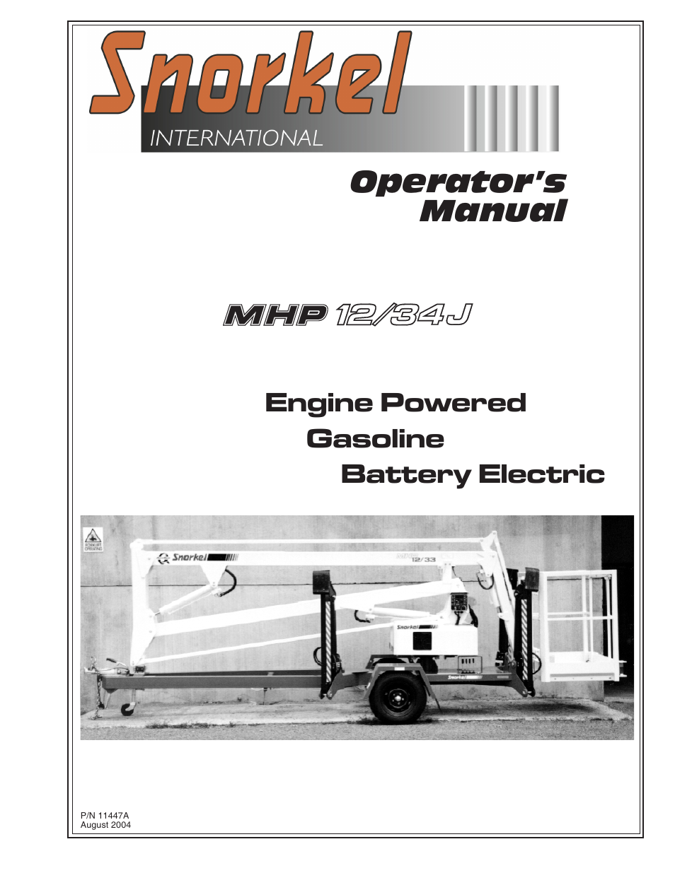 Snorkel MHP34J User Manual | 66 pages