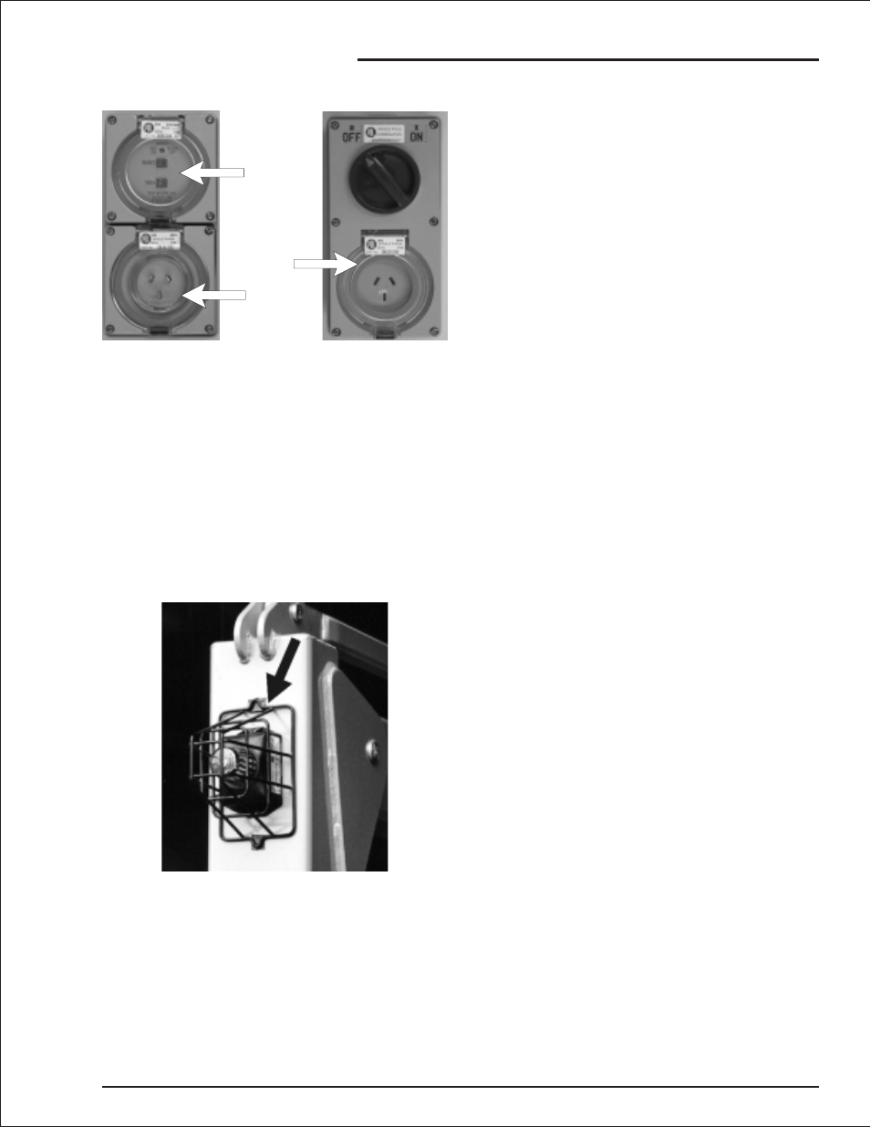 Rcd / elcb ac outlet 2-3, Flashing light 2-3, Flashing light, 2-3 | Rcd/elcb ac outlet, 2-3, Rcd/elcb ac outlet -3 flashing light -3, Safety devices | Snorkel MHP34J(Bi-Energy Option) User Manual | Page 19 / 67