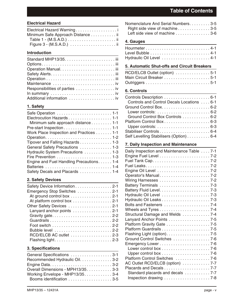 Snorkel MHP35 User Manual | Page 7 / 62
