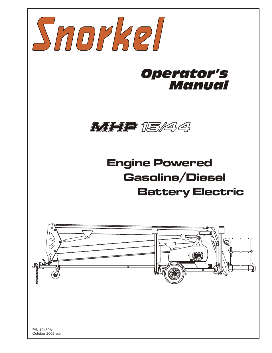 Snorkel MHP44 User Manual | 62 pages