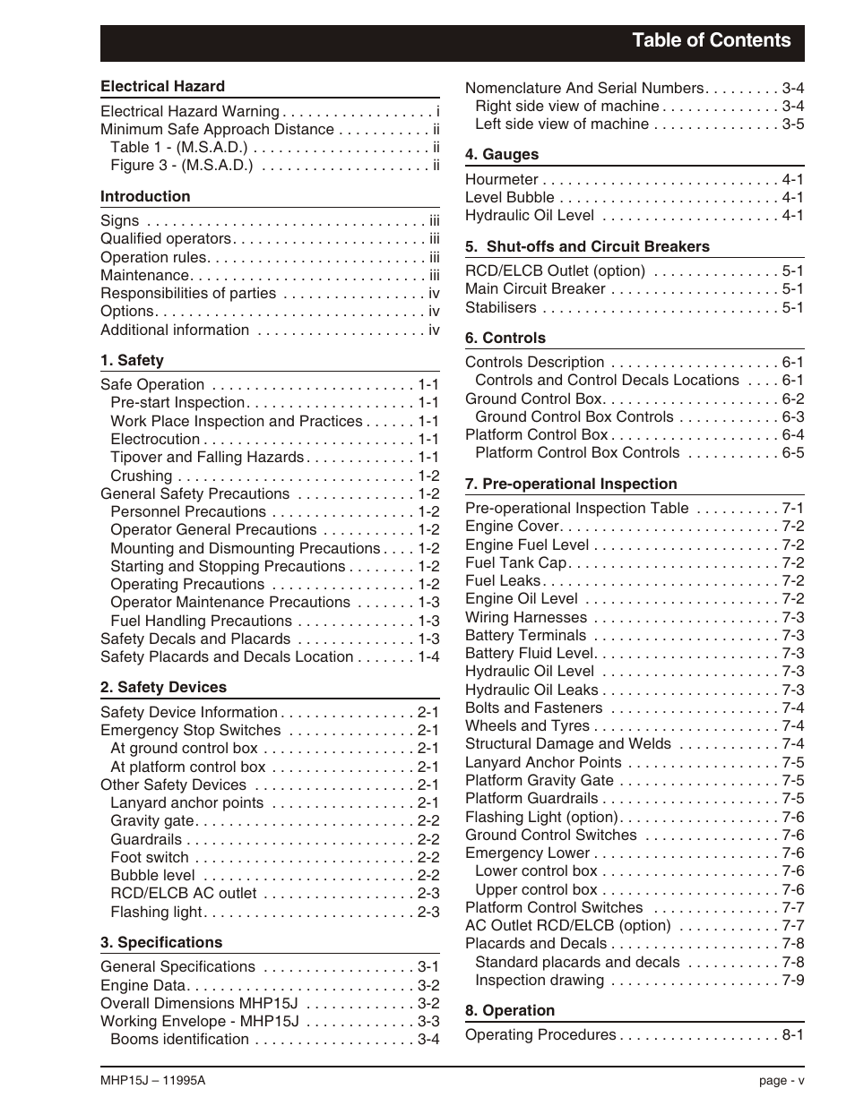 Snorkel MHP15J User Manual | Page 7 / 70