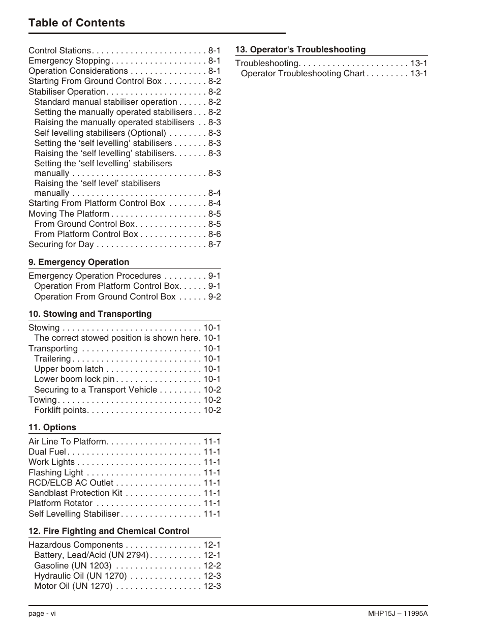 Snorkel MHP15J User Manual | Page 8 / 70