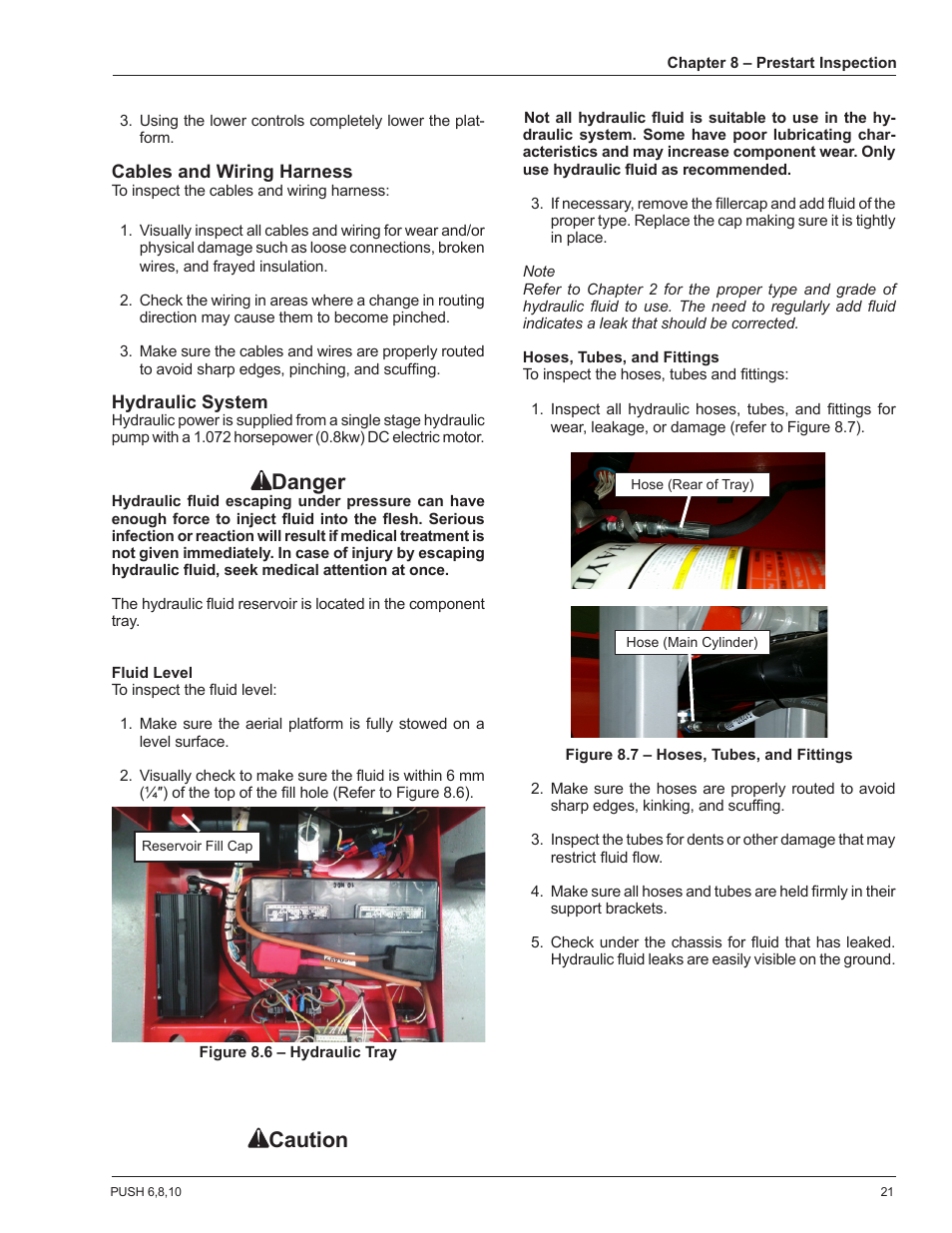 Danger, Caution | Snorkel POP UP PUSH 10 User Manual | Page 25 / 50