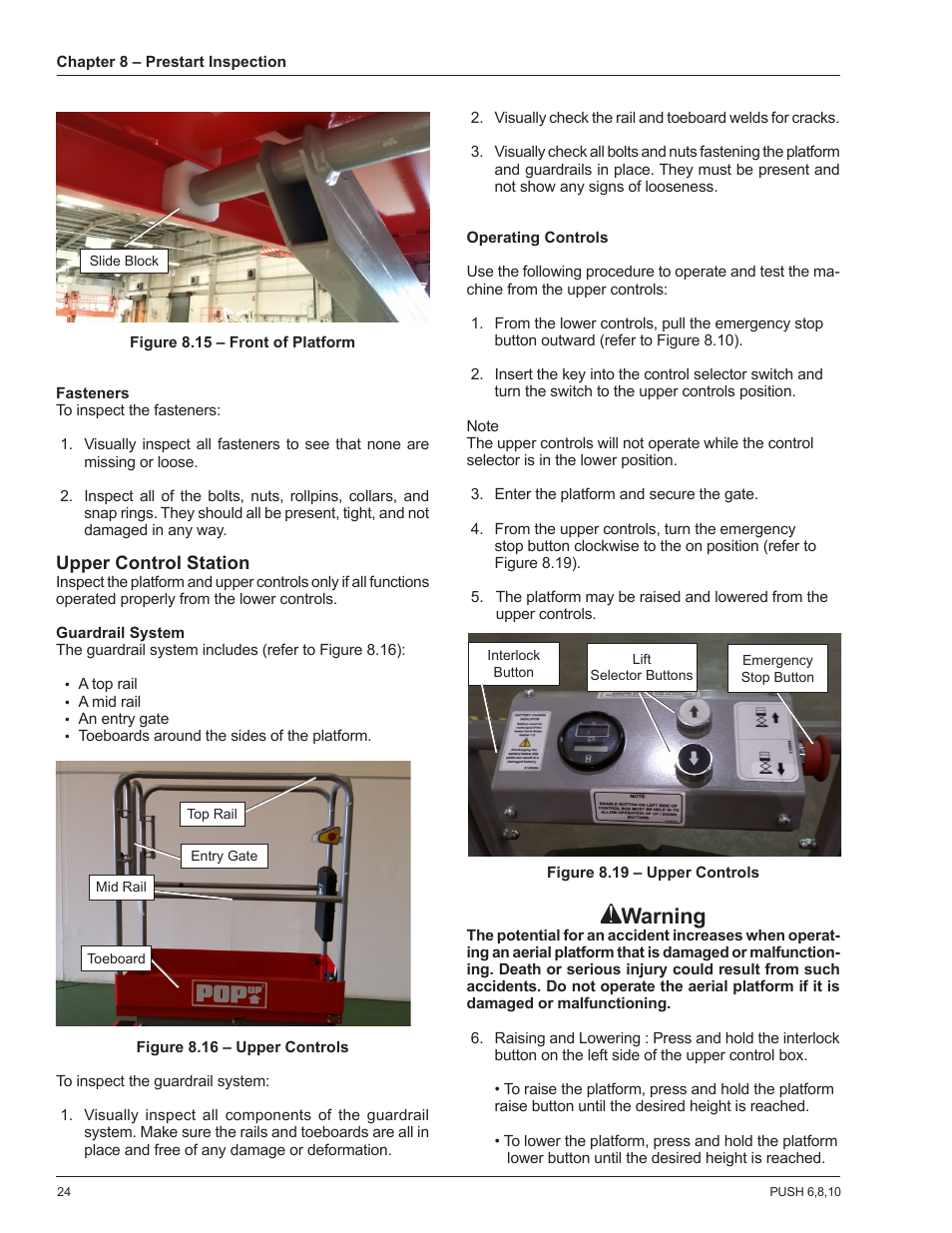 Warning | Snorkel POP UP PUSH 10 User Manual | Page 28 / 50