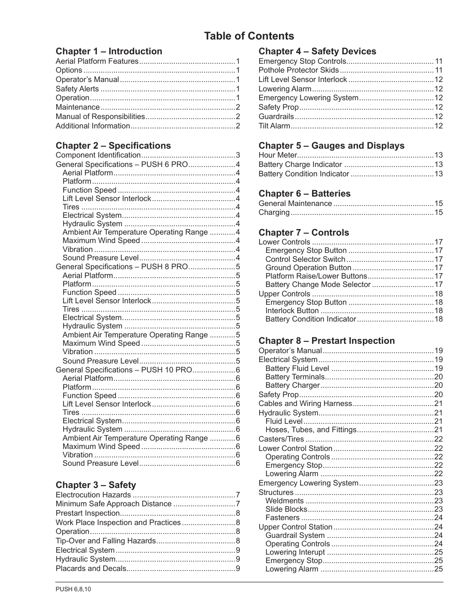 Snorkel POP UP PUSH 10 User Manual | Page 3 / 50