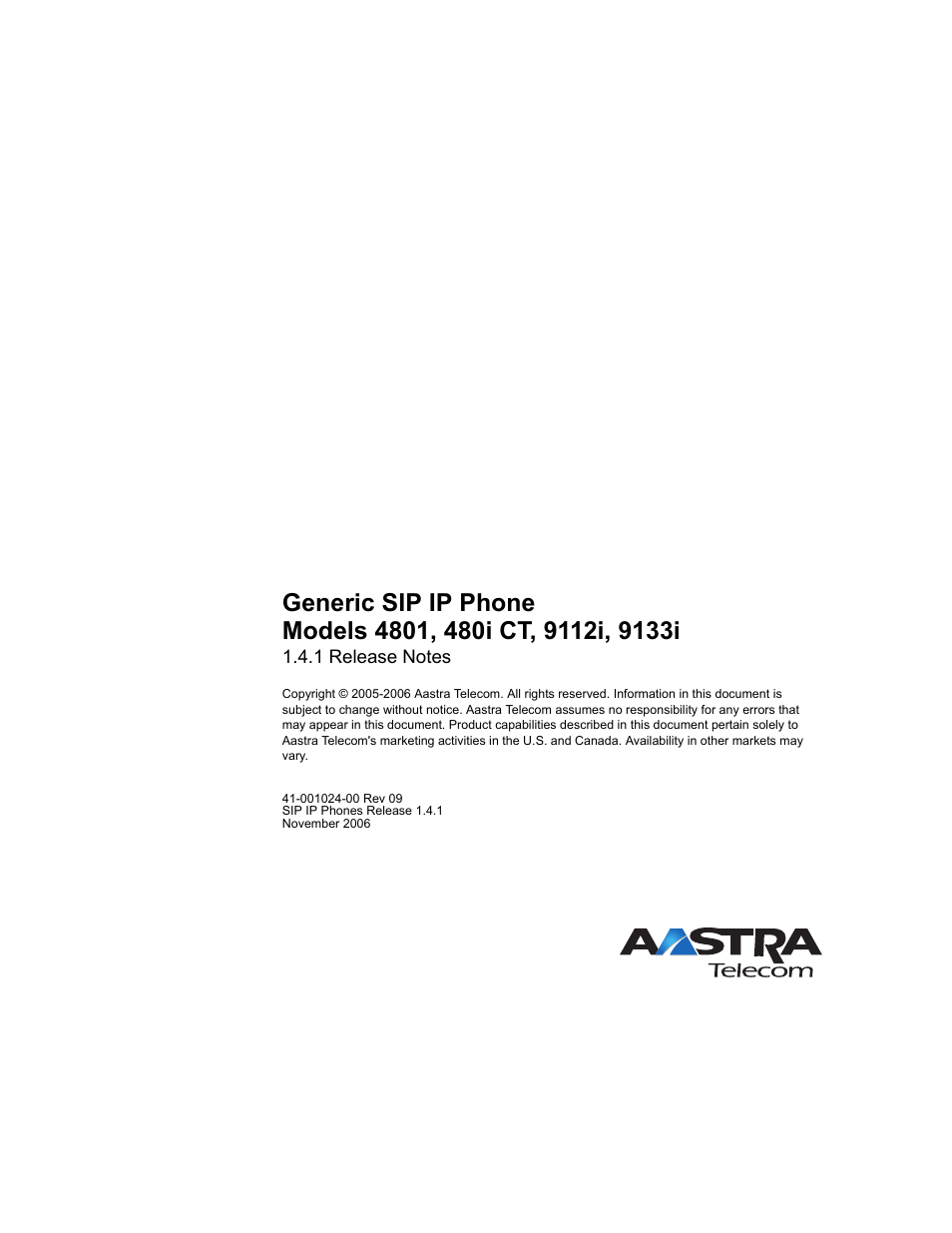 Aastra Telecom AASTRA 9112 I User Manual | Page 60 / 60