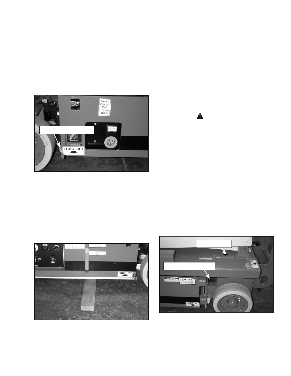 Pothole protector interlock 8-5, Level sensor interlock 8-5, Level sensor, 8-5 | Testing, 8-5, Interlock, 8-5, Interlock test, 8-5, Adanger, Pothole protector interlock, Level sensor interlock, Chapter 8. prestart inspection | Snorkel S1930 User Manual | Page 27 / 54