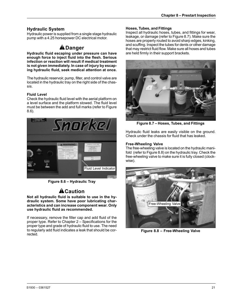 Danger, Caution | Snorkel S1930-snAP05168 User Manual | Page 25 / 50