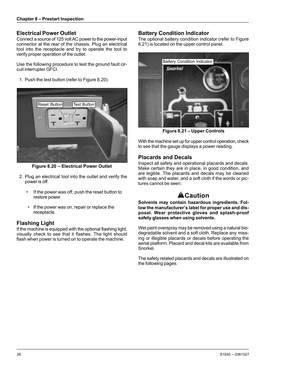 Caution | Snorkel S1930-snAP05168 User Manual | Page 30 / 50