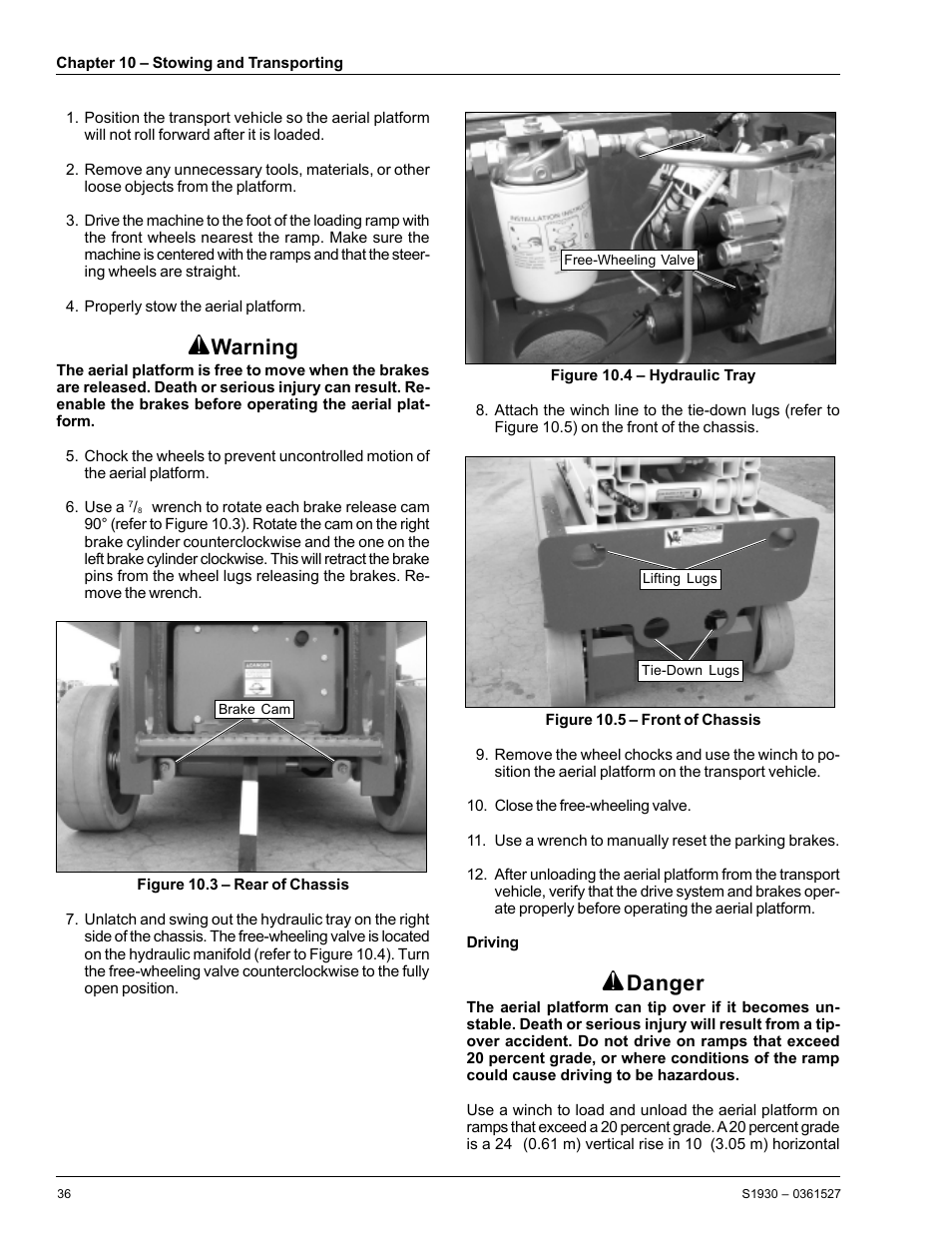 Warning, Danger | Snorkel S1930-snAP05168 User Manual | Page 40 / 50
