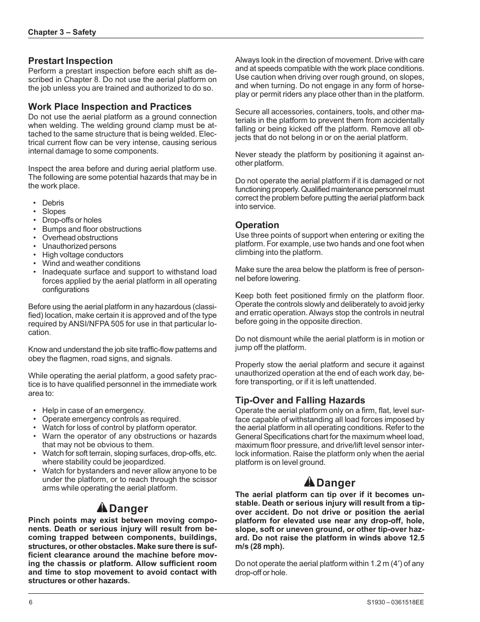 Danger | Snorkel S1930CE User Manual | Page 10 / 52