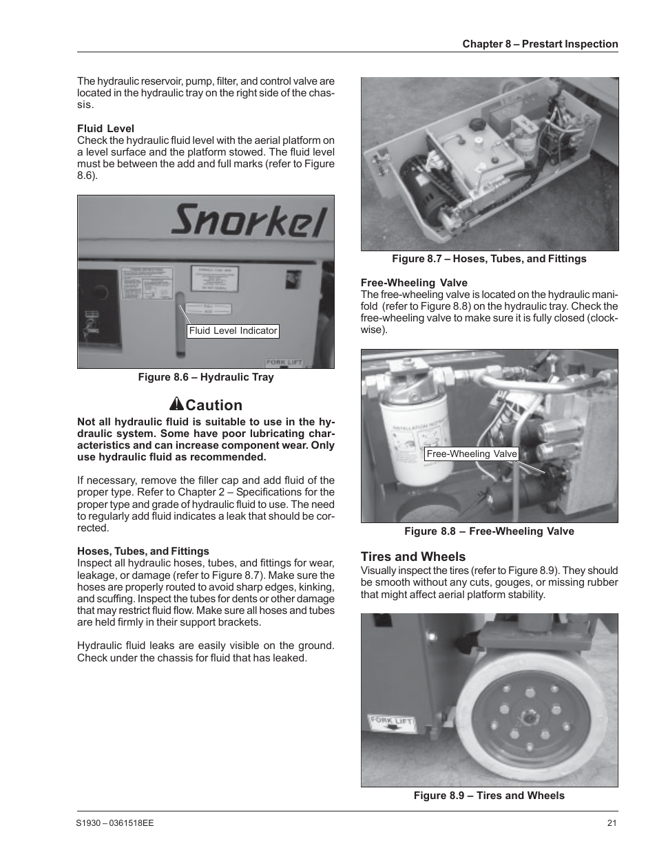 Caution | Snorkel S1930CE User Manual | Page 25 / 52