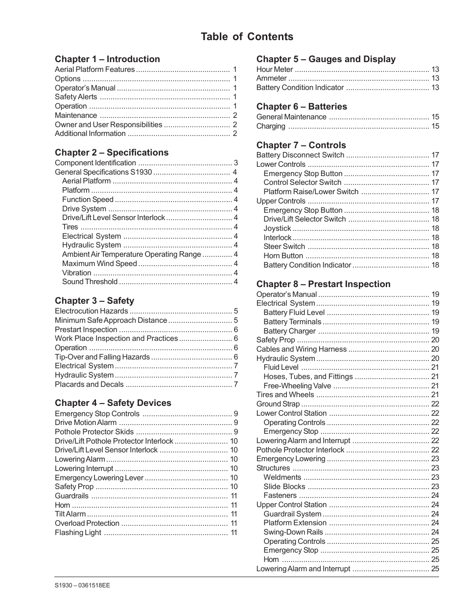 Snorkel S1930CE User Manual | Page 3 / 52