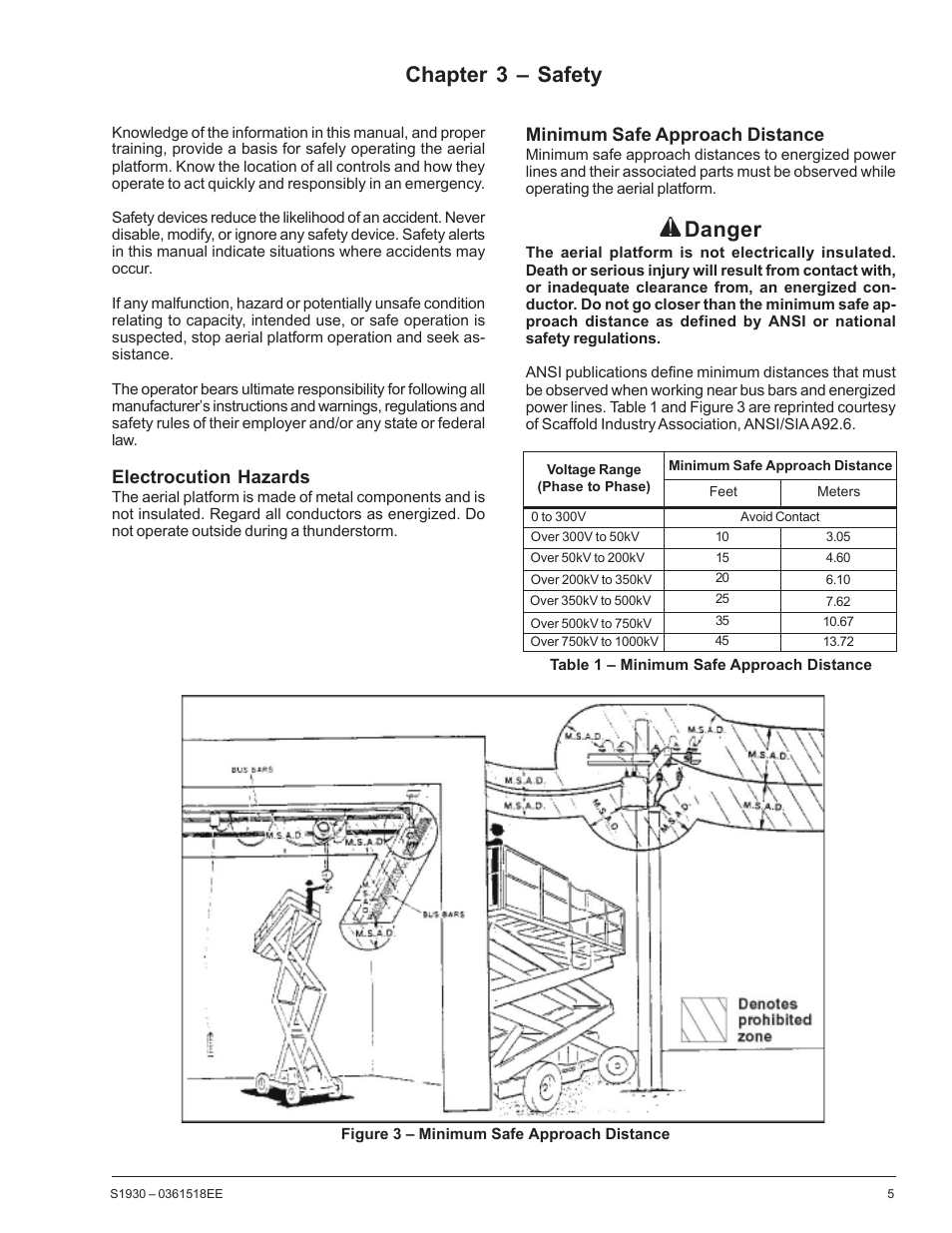 Chapter 3 – safety, Danger | Snorkel S1930CE User Manual | Page 9 / 52