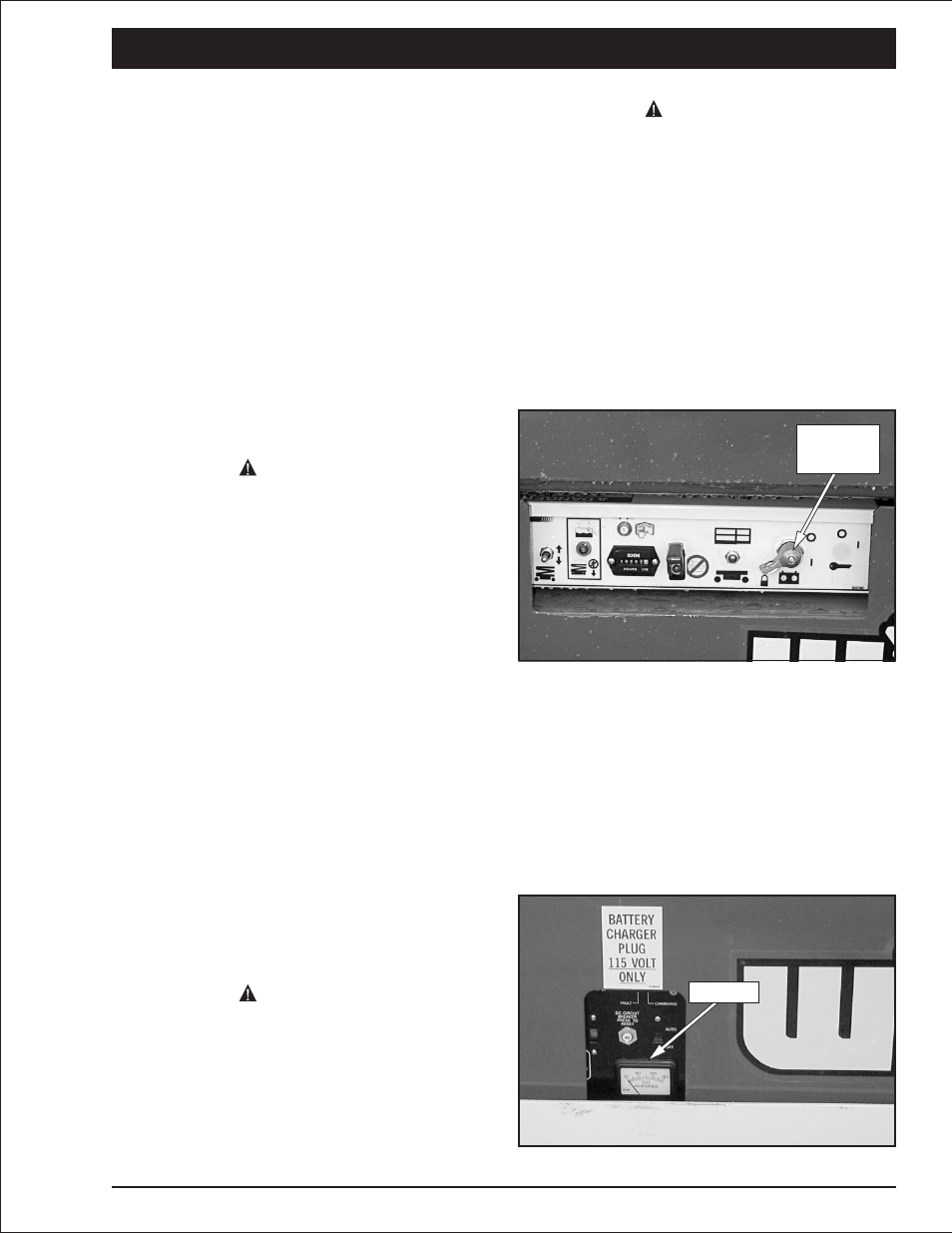 Chapter 6. batteries, General maintenance 6-1, Charging 6-1 | Battery charger, 6-1, General maintenance, 6-1, General maintenance -1 charging -1, Danger caution danger | Snorkel S2033 User Manual | Page 20 / 50