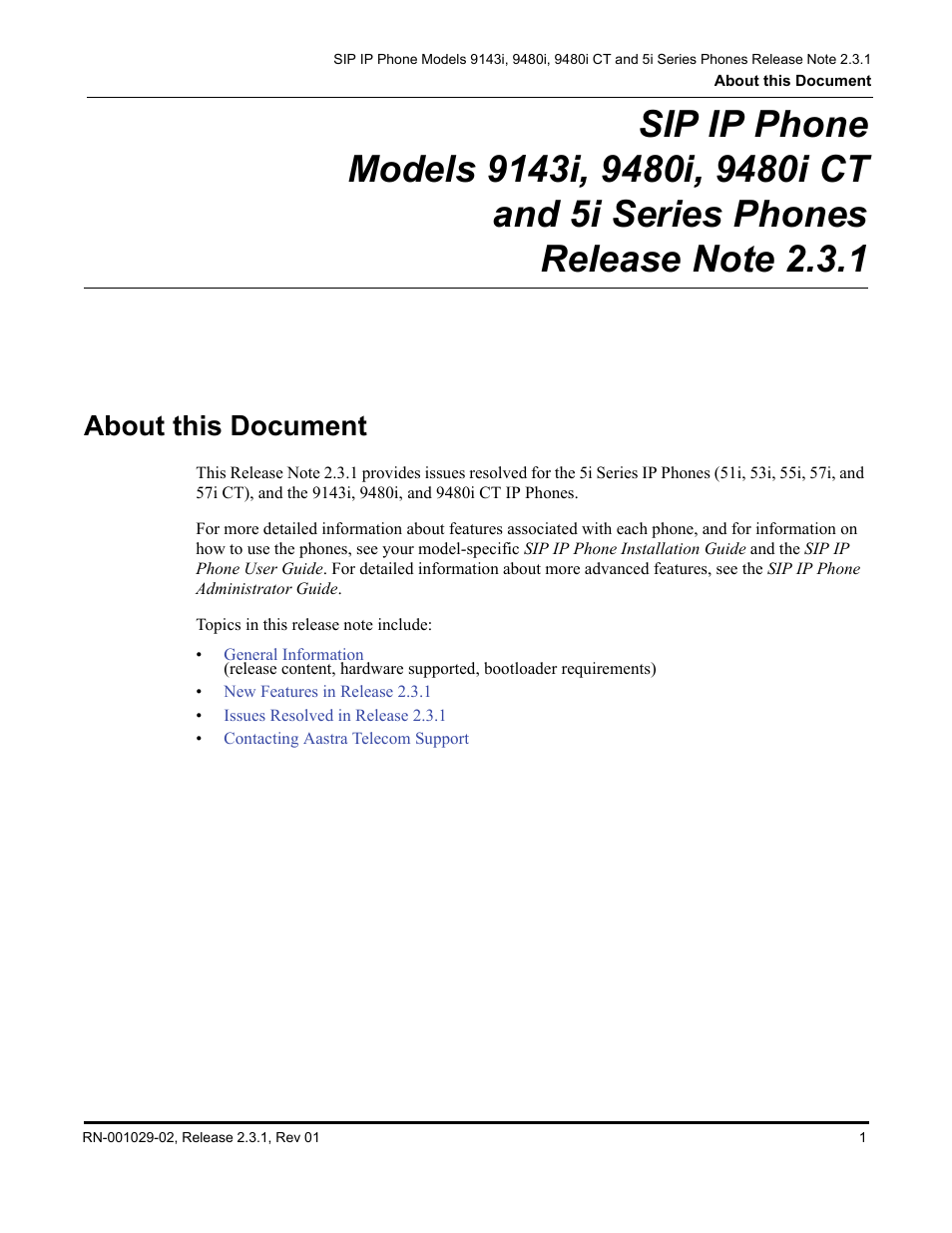 About this document | Aastra Telecom 9480i User Manual | Page 5 / 16