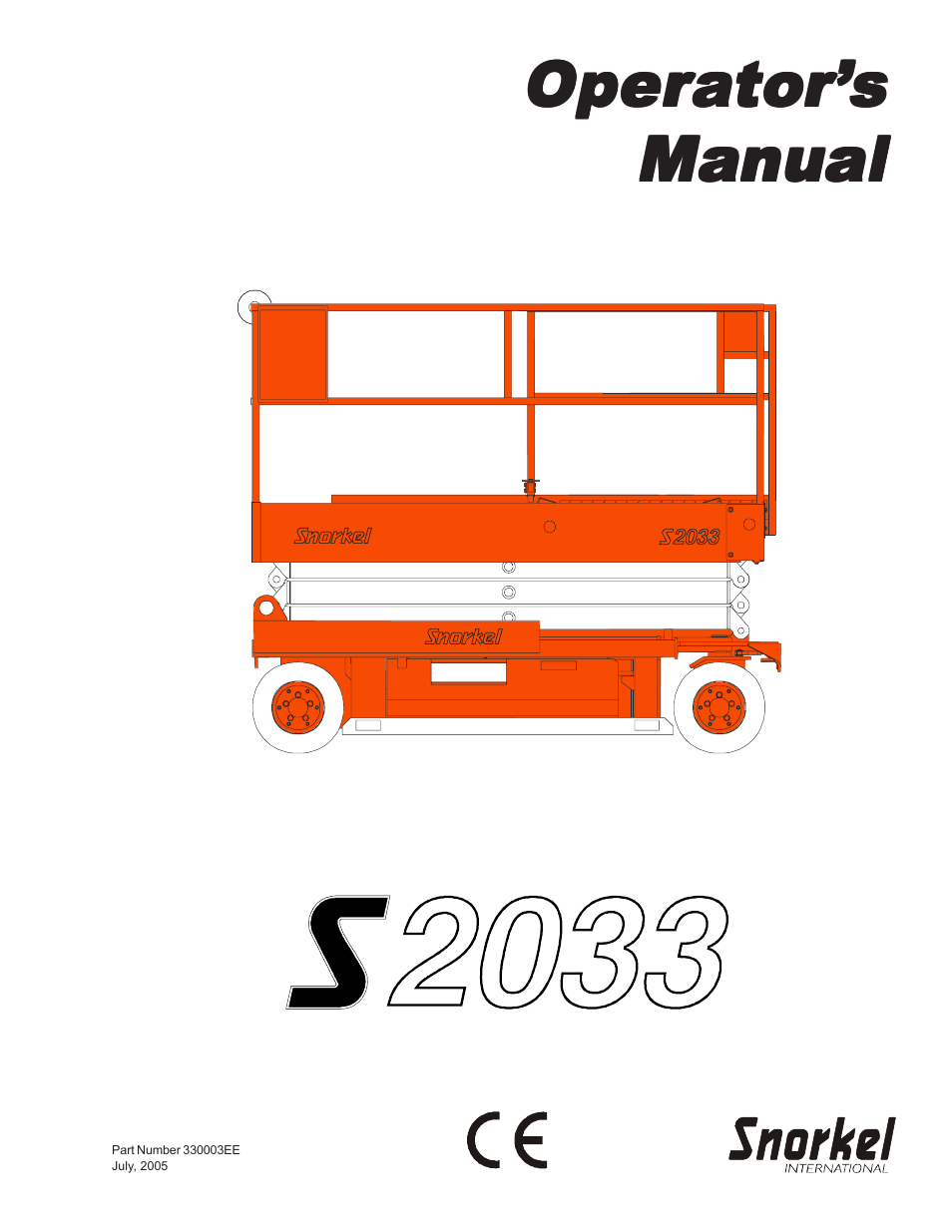 Snorkel S2033CE User Manual | 54 pages