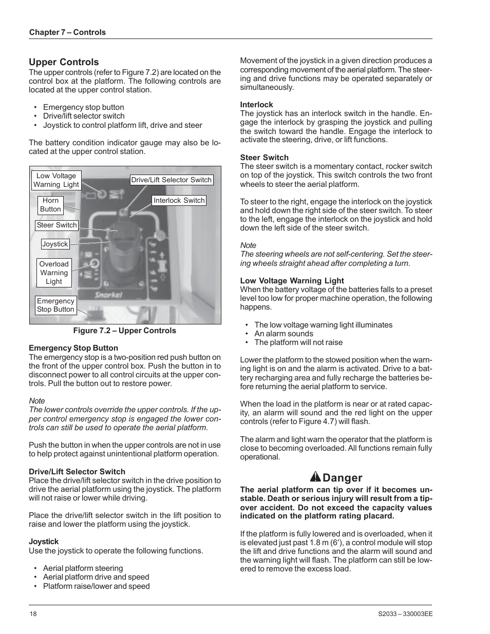 Danger | Snorkel S2033CE User Manual | Page 22 / 54