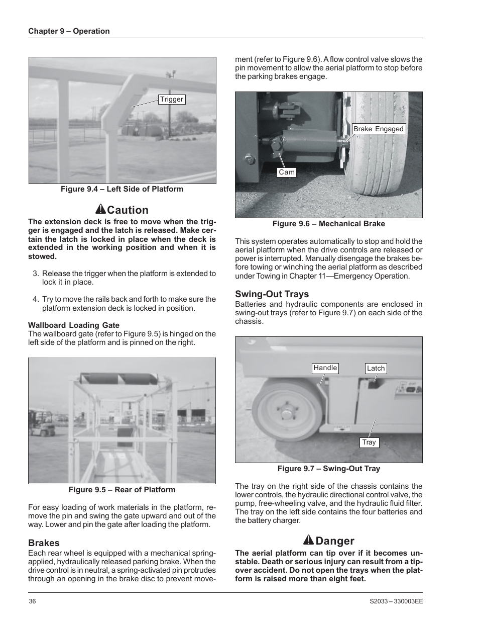 Danger, Caution | Snorkel S2033CE User Manual | Page 40 / 54