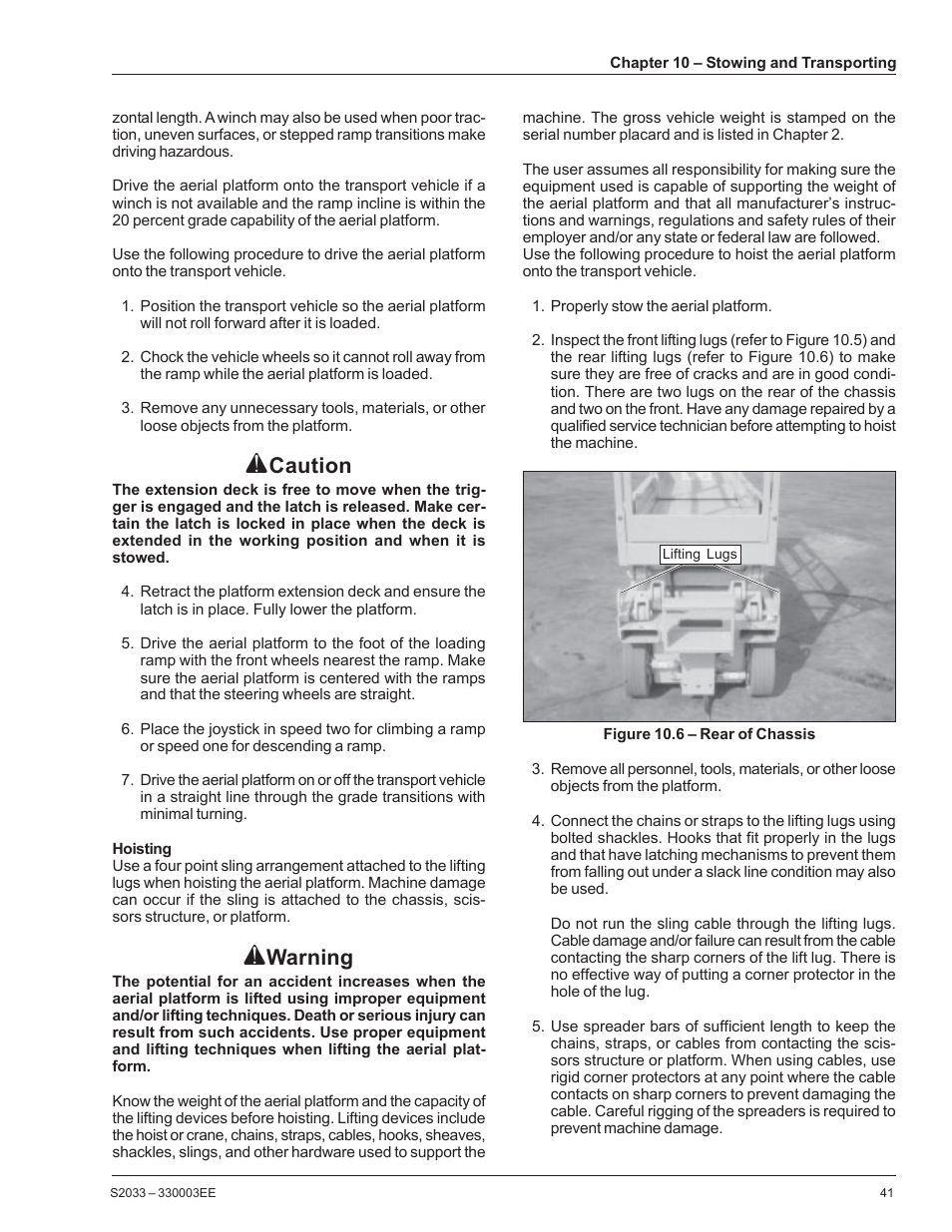 Caution, Warning | Snorkel S2033CE User Manual | Page 45 / 54