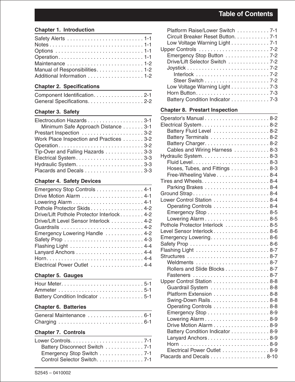 Snorkel S2545 User Manual | Page 3 / 53
