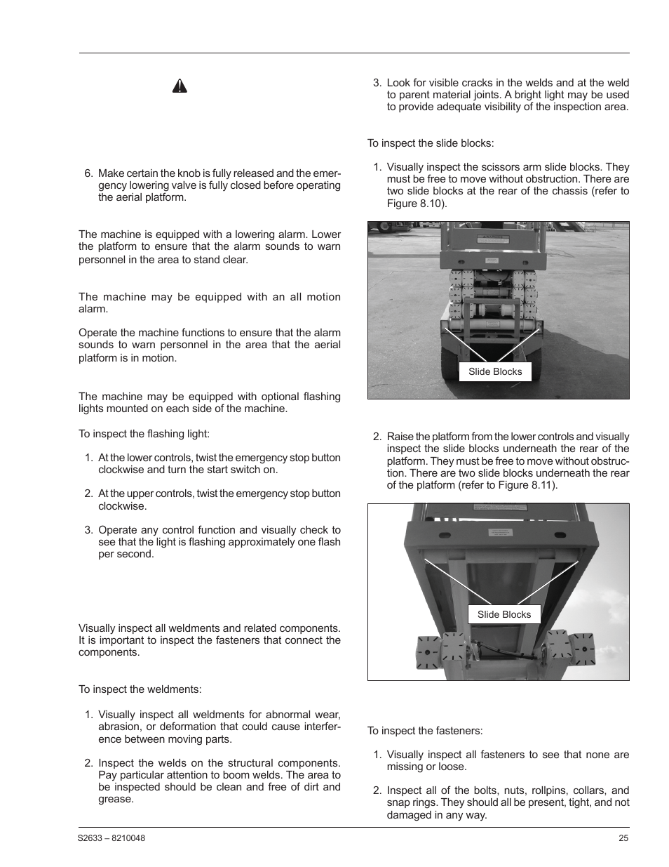 Warning | Snorkel S2633 User Manual | Page 29 / 56