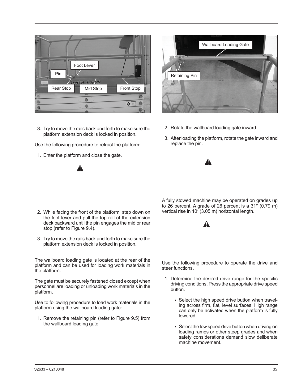 Caution, Danger, Warning | Snorkel S2633 User Manual | Page 39 / 56