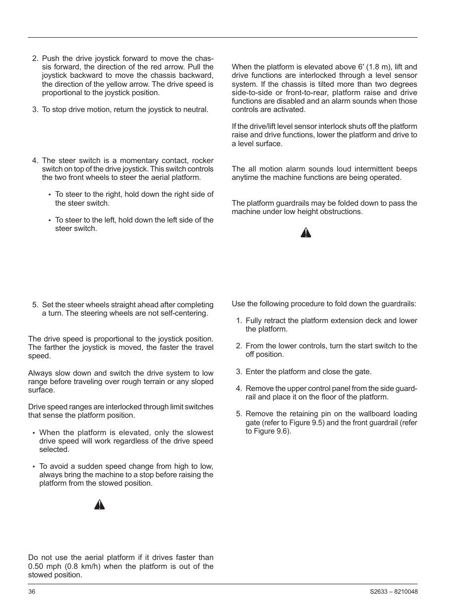 Warning, Danger | Snorkel S2633 User Manual | Page 40 / 56