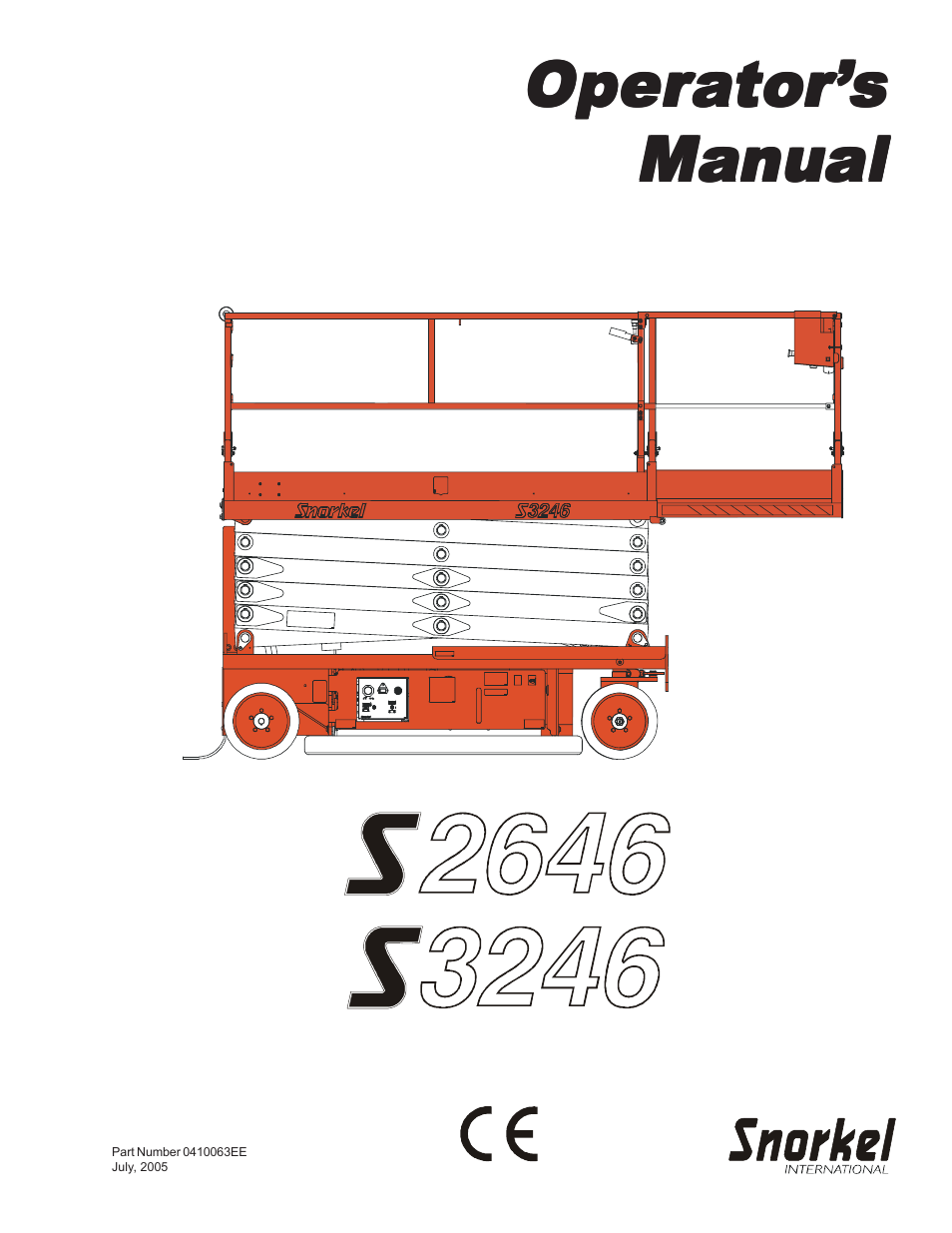 Snorkel S3246 CE User Manual | 60 pages