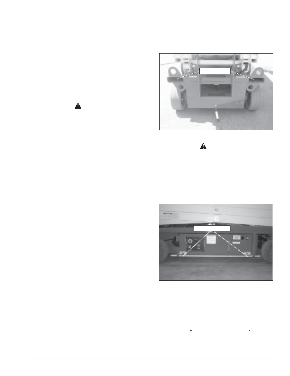 Caution, Chapter 10 – stowing and transporting | Snorkel S3246 CE User Manual | Page 43 / 60
