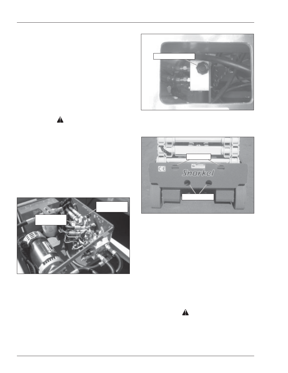Warning, Danger | Snorkel S3246 CE User Manual | Page 44 / 60