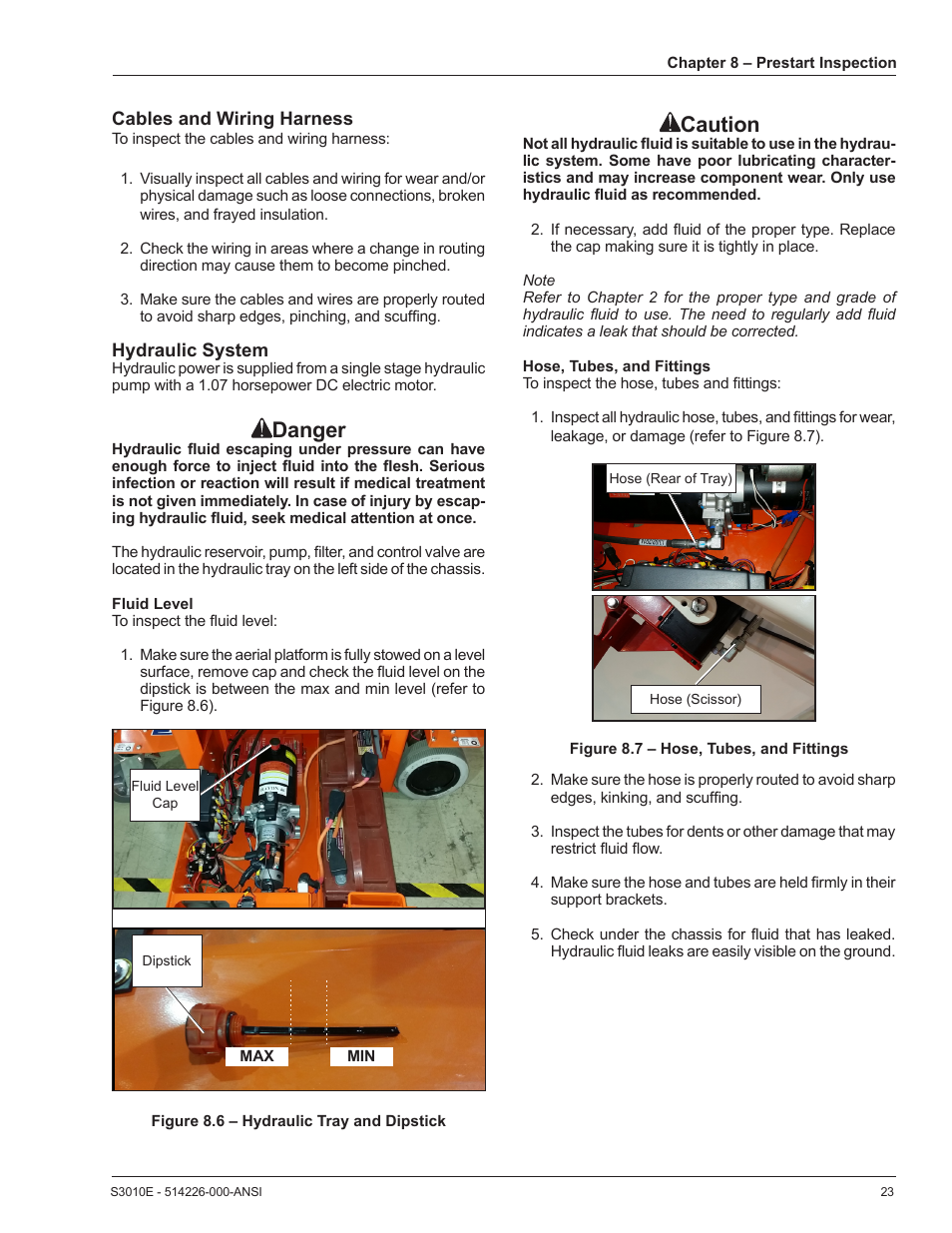 Caution, Danger | Snorkel S3010E User Manual | Page 27 / 56