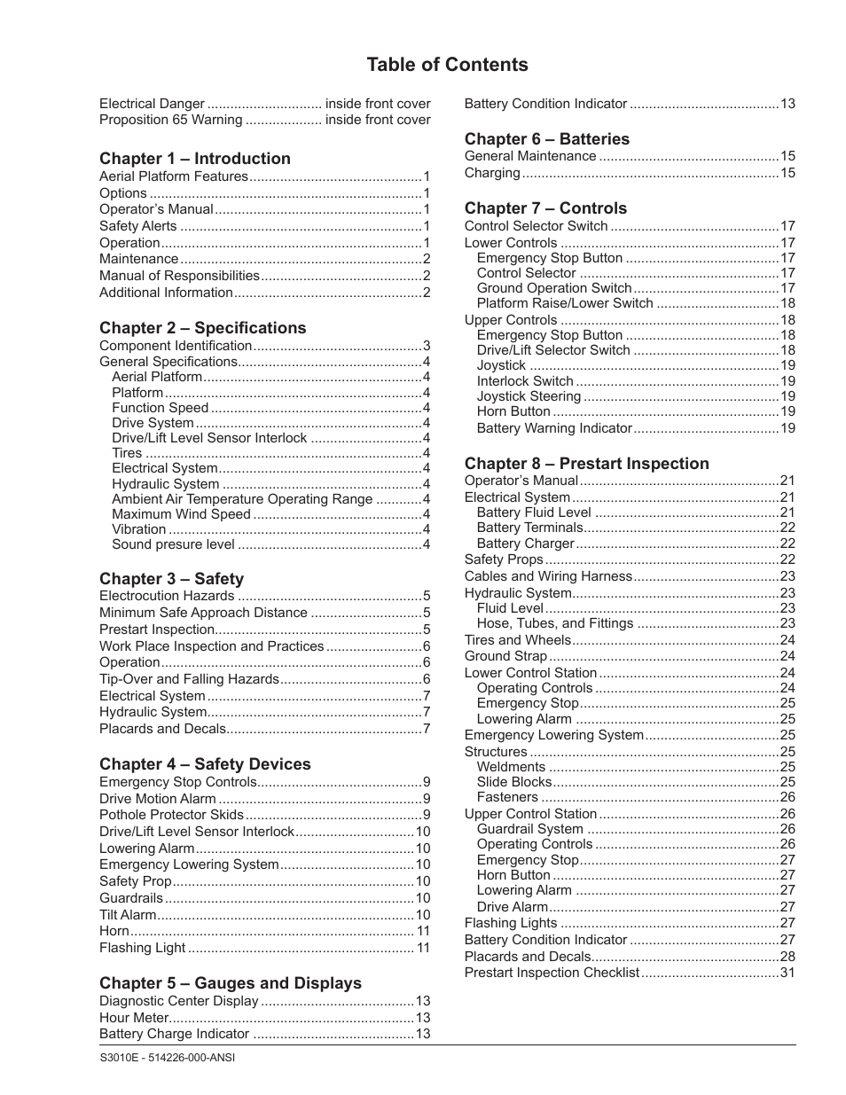 Snorkel S3010E User Manual | Page 3 / 56
