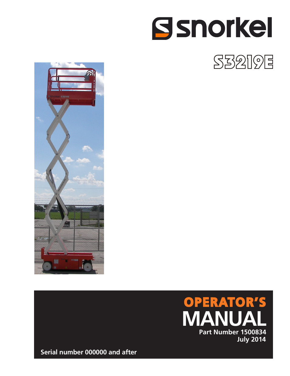 Snorkel S3219E-sn000000+ User Manual | 60 pages