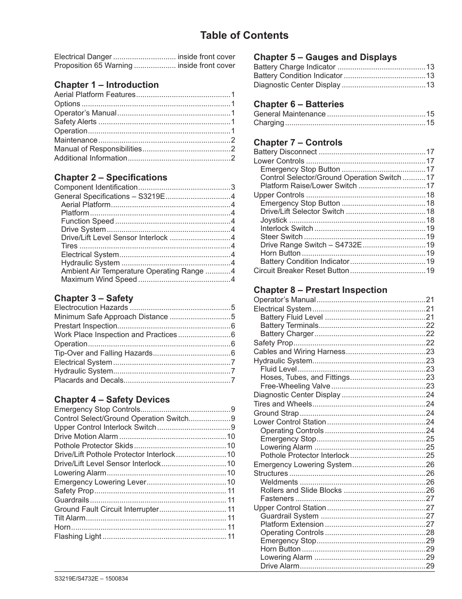 Snorkel S3219E-sn000000+ User Manual | Page 3 / 60