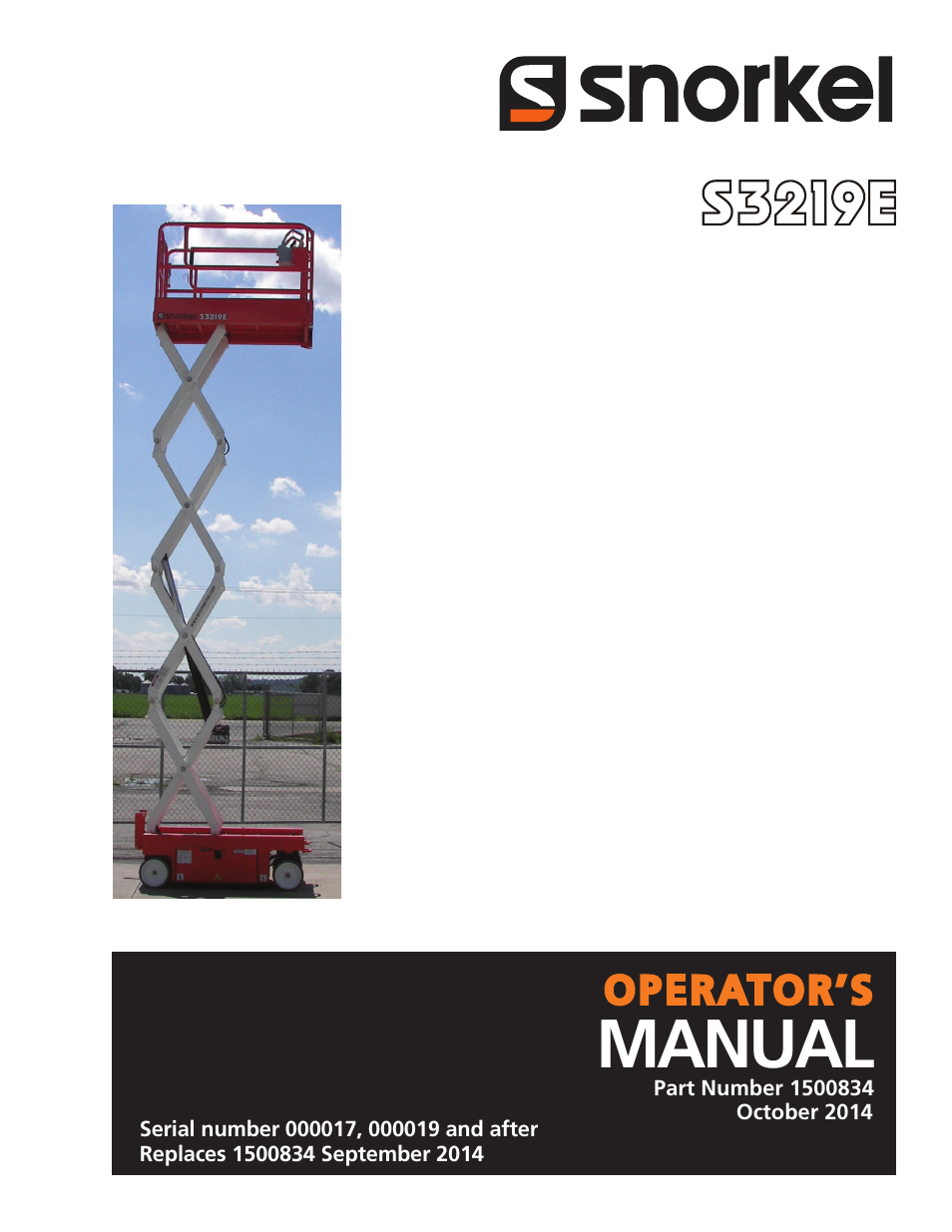 Snorkel S3219E-sn000017+ User Manual | 60 pages