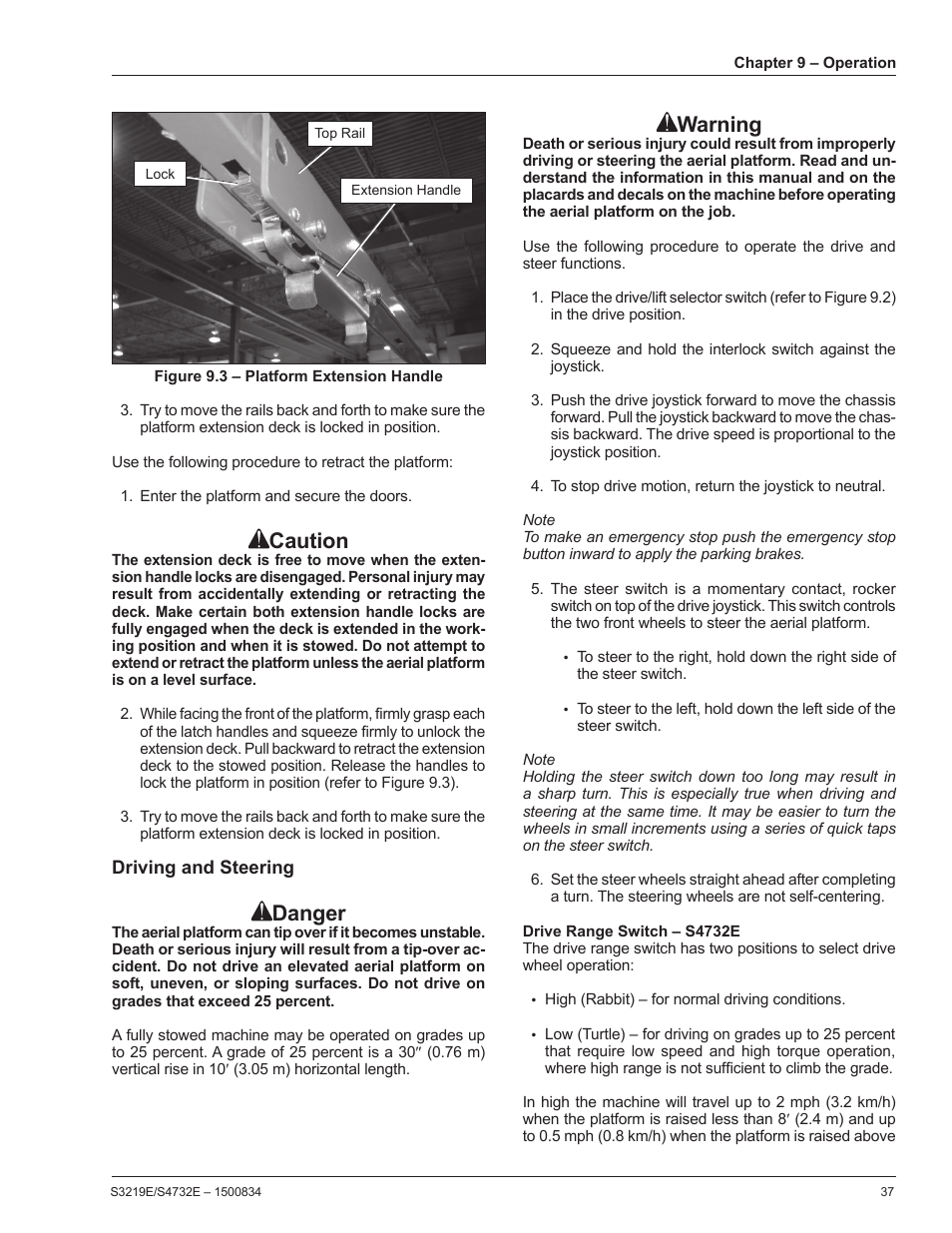 Caution, Danger, Warning | Snorkel S3219E-sn000017+ User Manual | Page 41 / 60