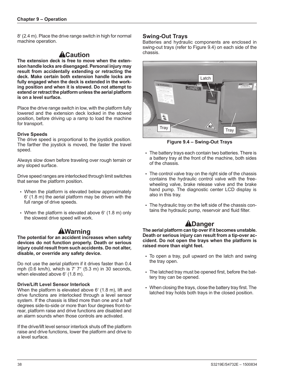 Danger, Caution, Warning | Snorkel S3219E-sn000017+ User Manual | Page 42 / 60