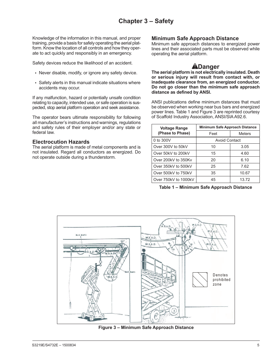 Chapter 3 – safety, Danger | Snorkel S3219E-sn000017+ User Manual | Page 9 / 60