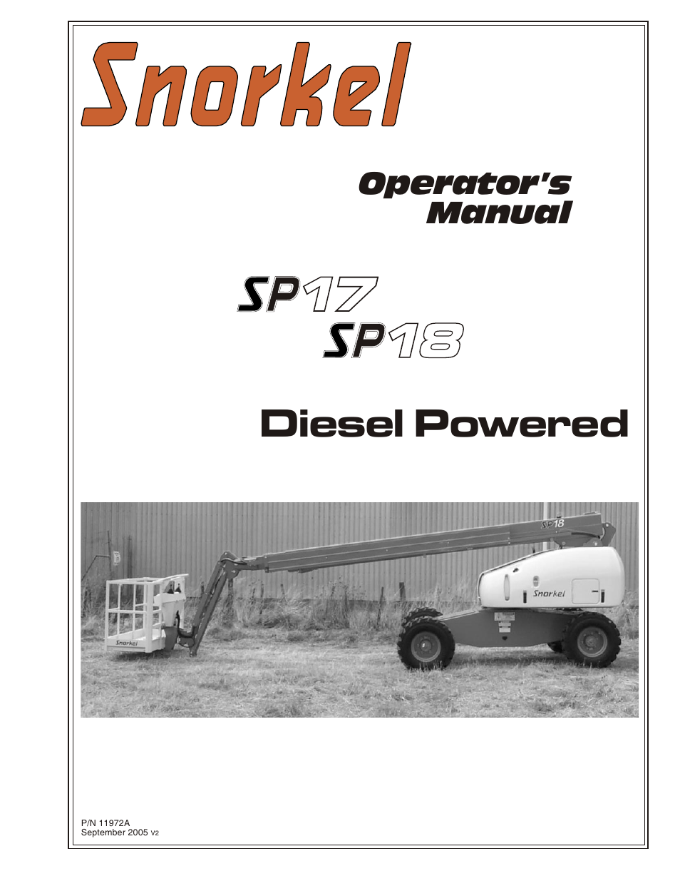 Snorkel SP18 User Manual | 69 pages