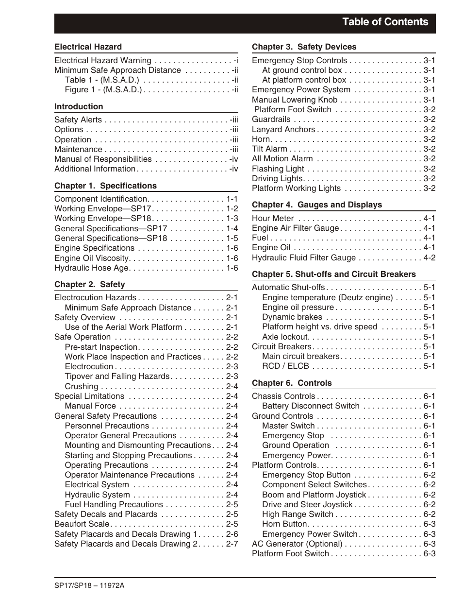 Snorkel SP18 User Manual | Page 7 / 69