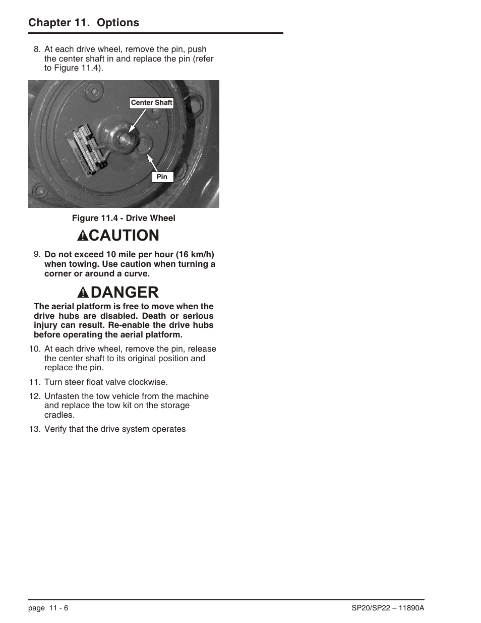 Caution danger | Snorkel SP22 User Manual | Page 60 / 70