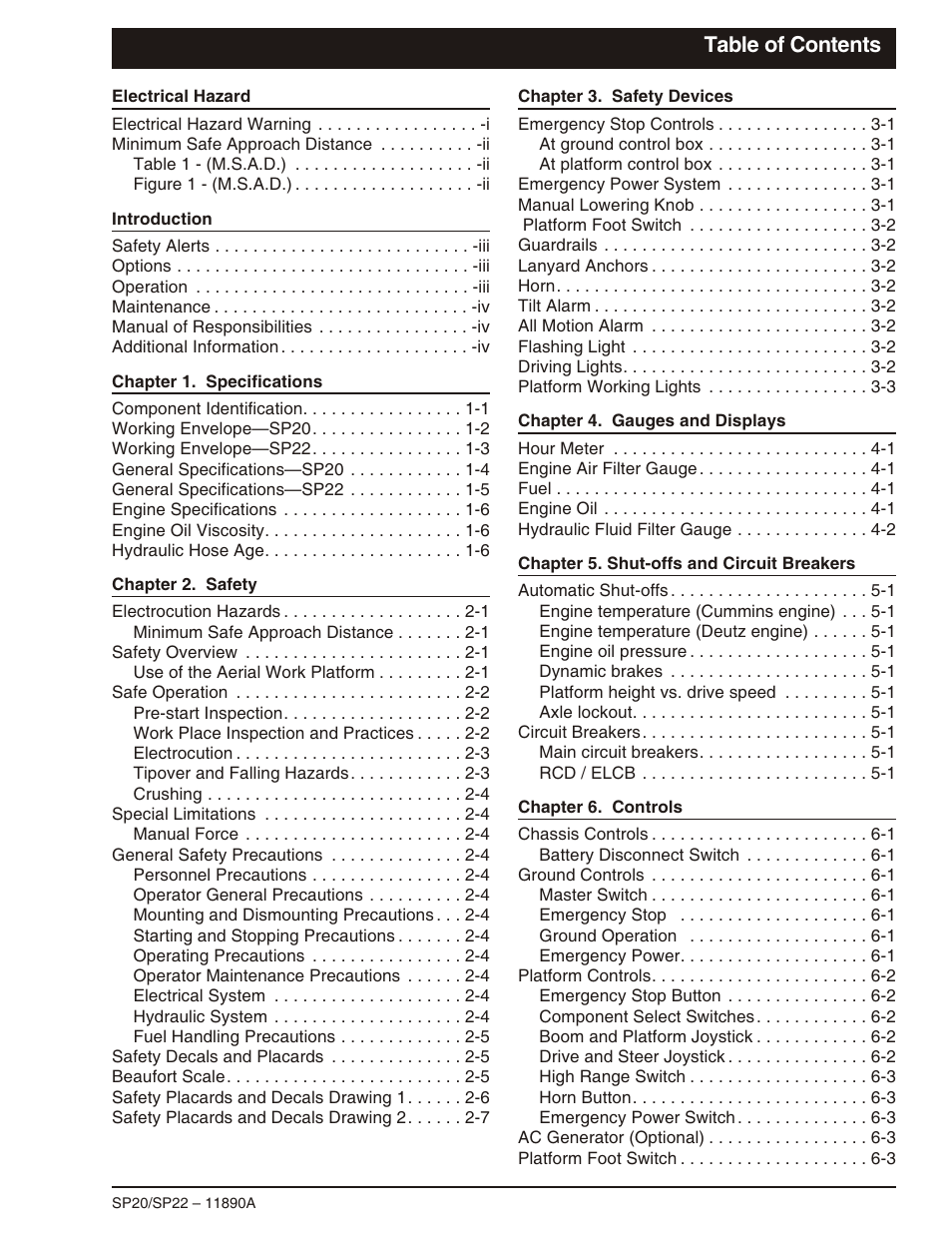 Snorkel SP22 User Manual | Page 7 / 70
