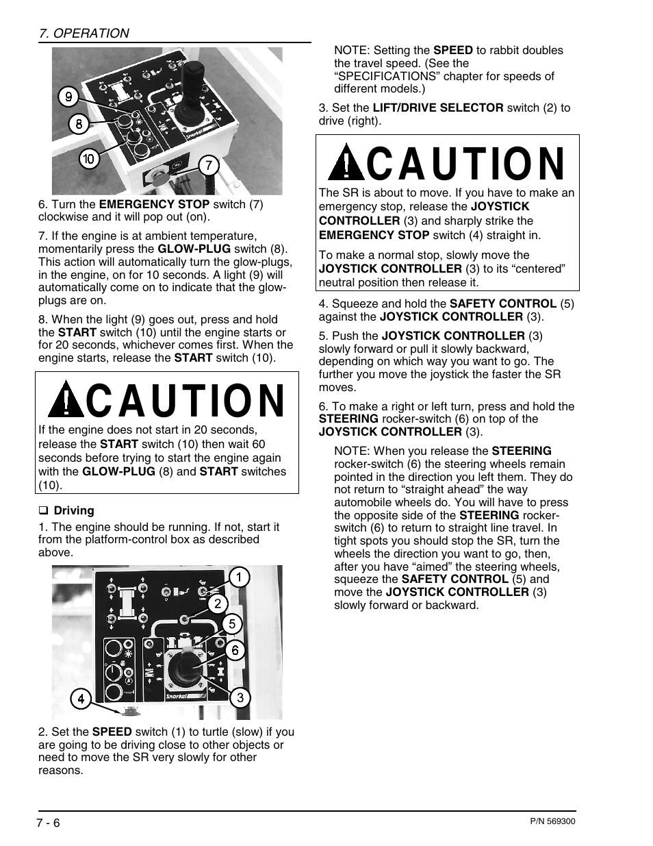 C a u tio n | Snorkel SR SERIES User Manual | Page 36 / 74
