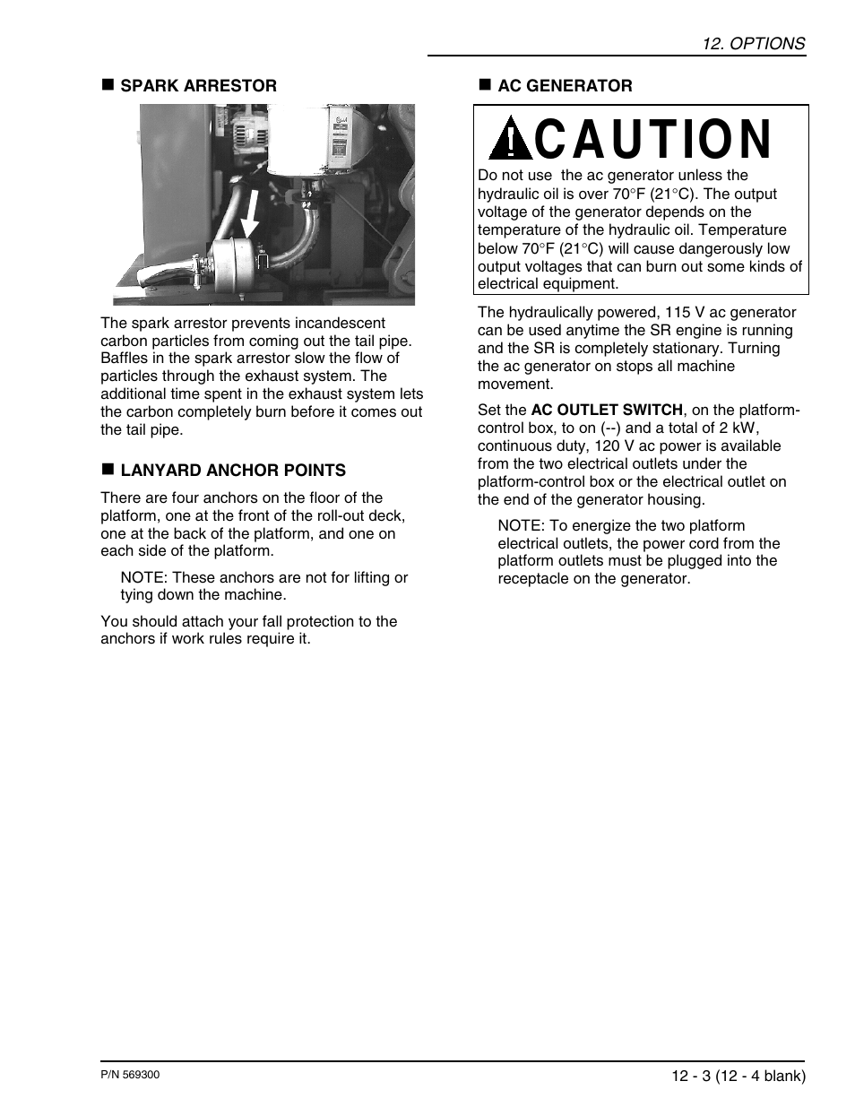 C a u tio n | Snorkel SR SERIES User Manual | Page 65 / 74