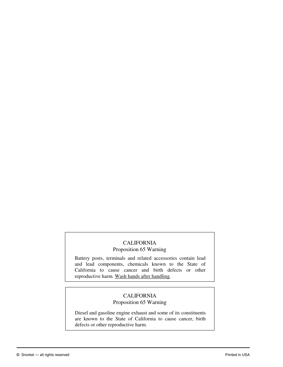 Snorkel SR SERIES User Manual | Page 74 / 74