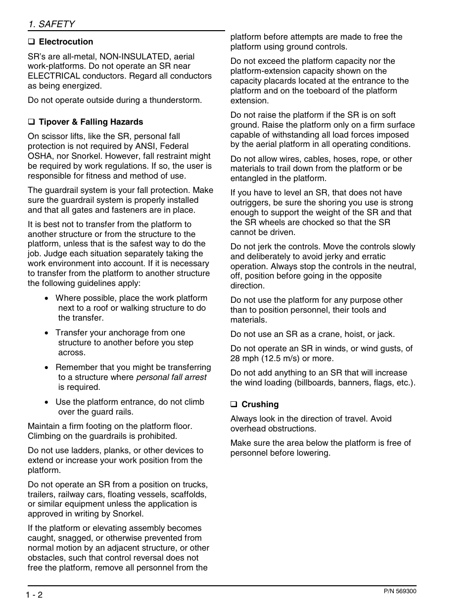 Snorkel SR SERIES User Manual | Page 8 / 74