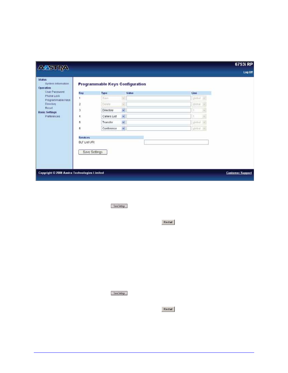 Deleting a programmable key, Advanced phone features | Aastra Telecom AastraLink RP CT Cordless User Manual | Page 74 / 110