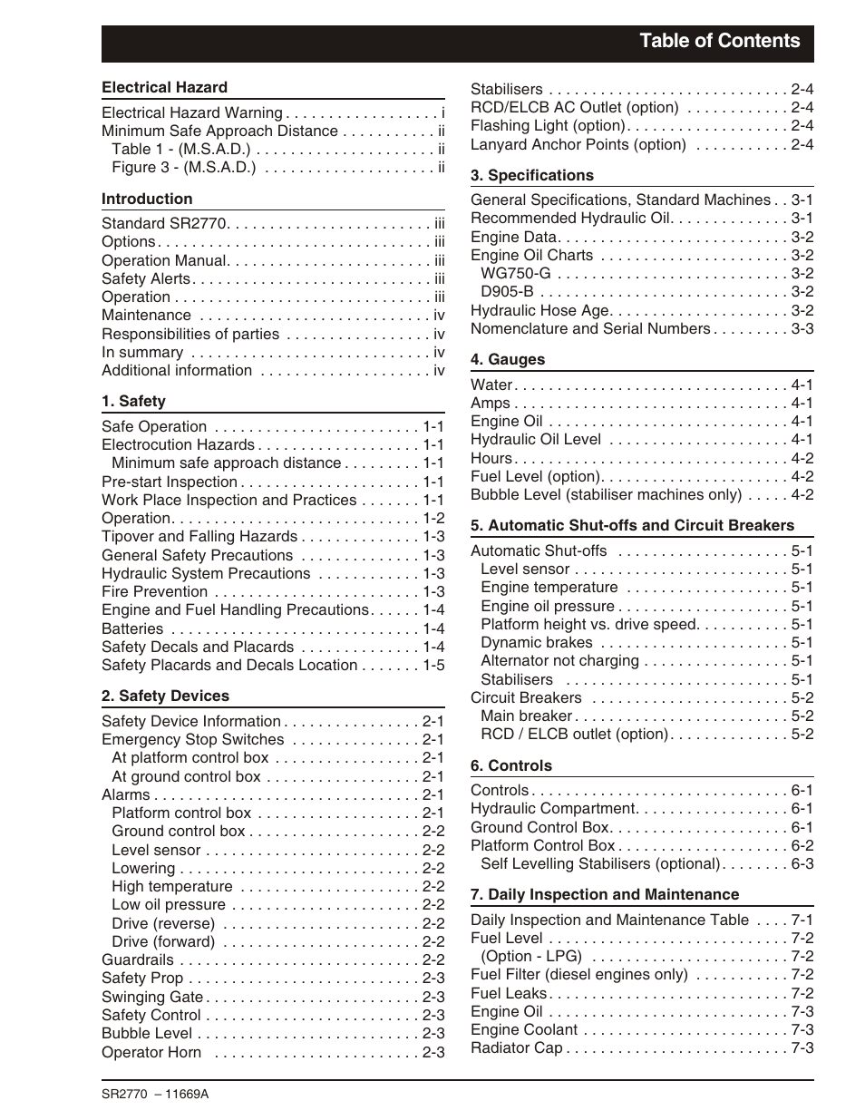 Snorkel SR2770 User Manual | Page 7 / 75